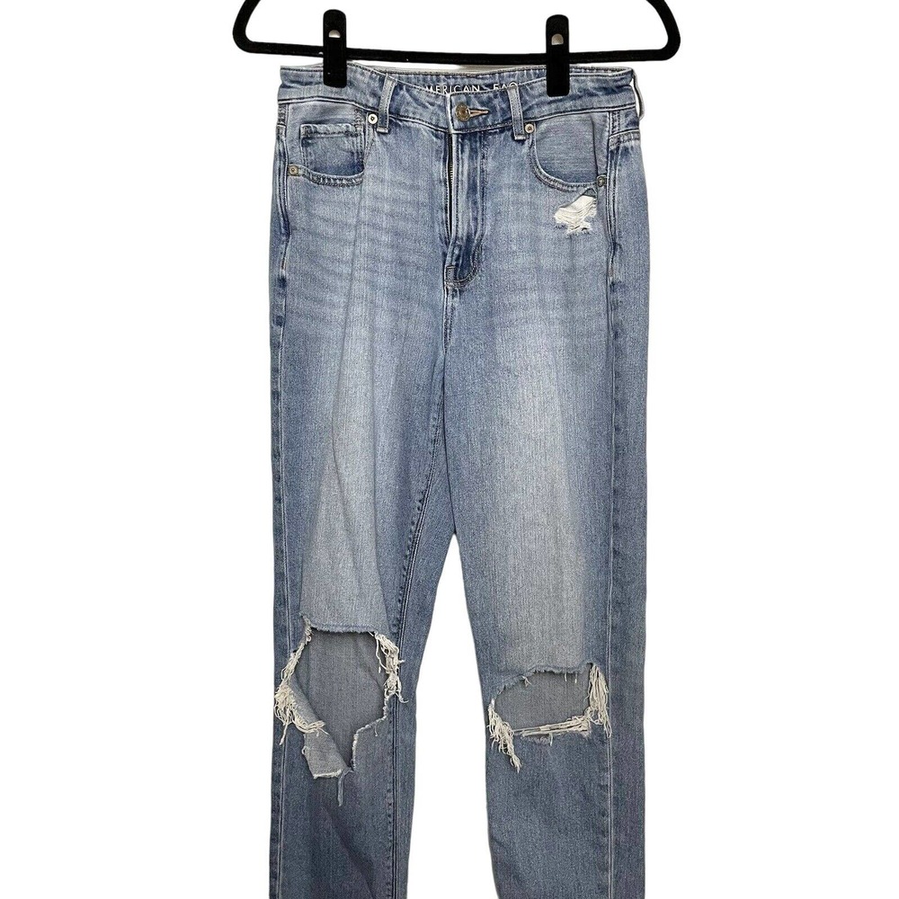 American Eagle Comfort Stretch Waistband Jeans Women’s Size 4 Long Distressed